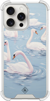 Casimoda iPhone 15 Pro Max shockproof hoesje - Zwanen Blauw
