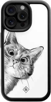 Casimoda iPhone 15 Pro Max zwarte case - Kat kiekeboe