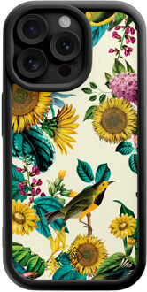 Casimoda iPhone 15 Pro Max zwarte case - Sunflowers Multi