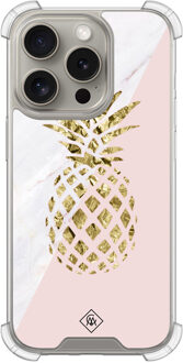 Casimoda iPhone 15 Pro shockproof hoesje - Ananas Roze