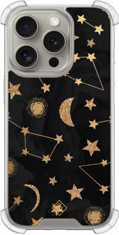 Casimoda iPhone 15 Pro shockproof hoesje - Counting the stars Zwart