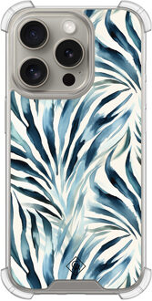 Casimoda iPhone 15 Pro shockproof hoesje - Japandi waves Blauw