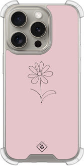 Casimoda iPhone 15 Pro shockproof hoesje - Madeliefje Rosekleurig