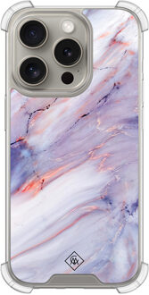 Casimoda iPhone 15 Pro shockproof hoesje - Marmer paars