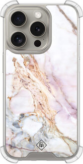 Casimoda iPhone 15 Pro shockproof hoesje - Parelmoer marmer Multi