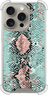 Casimoda iPhone 15 Pro shockproof hoesje - Snake pastel Mint