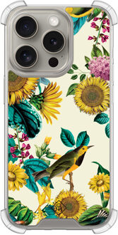 Casimoda iPhone 15 Pro shockproof hoesje - Sunflowers Geel