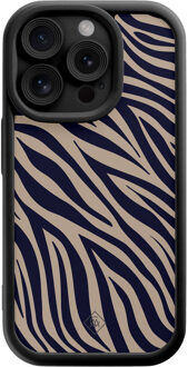 Casimoda iPhone 15 Pro zwarte case - Wavy twist