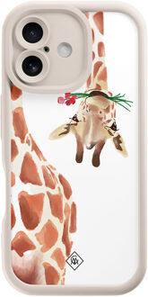 Casimoda iPhone 16 beige case - Giraffe Bruin/beige