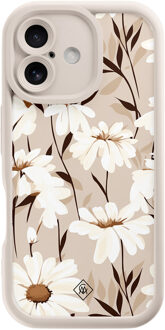 Casimoda iPhone 16 beige case - In bloom Bruin/beige