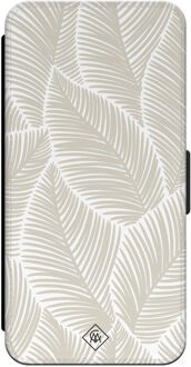 Casimoda iPhone 16 flipcase - Palm leaves beige Bruin/beige