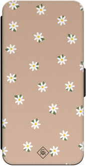 Casimoda iPhone 16 flipcase - Sweet daisies Bruin/beige