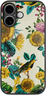 Casimoda iPhone 16 glazen hardcase - Sunflowers Multi
