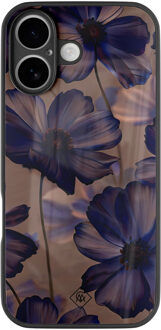 Casimoda iPhone 16 glazen hardcase - Twilight petals Paars