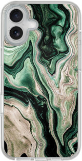 Casimoda iPhone 16 hybride hoesje - Green waves Groen