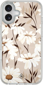 Casimoda iPhone 16 hybride hoesje - In bloom Bruin/beige