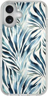 Casimoda iPhone 16 hybride hoesje - Japandi waves Blauw