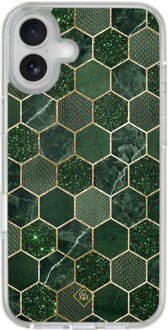 Casimoda iPhone 16 hybride hoesje - Kubus groen