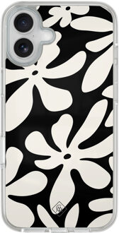 Casimoda iPhone 16 hybride hoesje - Noir bloom Zwart