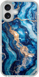Casimoda iPhone 16 hybride hoesje - Ocean marble Blauw