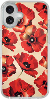 Casimoda iPhone 16 hybride hoesje - Poppy garden Rood
