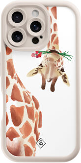 Casimoda iPhone 16 Pro beige case - Giraffe Bruin/beige