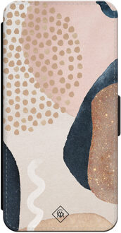 Casimoda iPhone 16 Pro flipcase - Abstract dots Bruin/beige