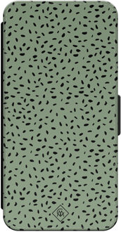 Casimoda iPhone 16 Pro flipcase - Green confetti Groen