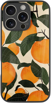 Casimoda iPhone 16 Pro glazen hardcase - Orange garden Multi