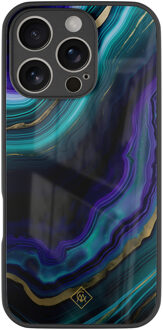 Casimoda iPhone 16 Pro glazen hardcase - Smaragd paars groen Paars, Groen