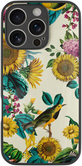 Casimoda iPhone 16 Pro glazen hardcase - Sunflowers Multi