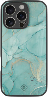 Casimoda iPhone 16 Pro glazen hardcase - Touch of mint