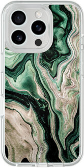 Casimoda iPhone 16 Pro hybride hoesje - Green waves Groen