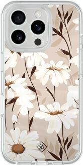 Casimoda iPhone 16 Pro hybride hoesje - In bloom Bruin/beige