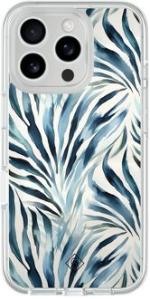 Casimoda iPhone 16 Pro hybride hoesje - Japandi waves Blauw