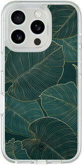 Casimoda iPhone 16 Pro hybride hoesje - Monstera leaves Groen