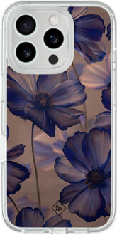Casimoda iPhone 16 Pro hybride hoesje - Twilight petals Paars