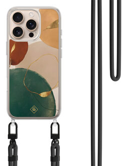 Casimoda iPhone 16 Pro Max hoesje met zwart koord - Earthy luxe Multi