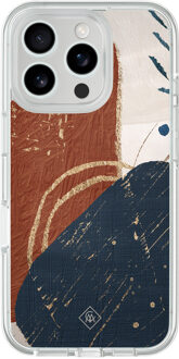Casimoda iPhone 16 Pro Max hybride hoesje - Abstract terracotta Multi