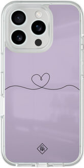 Casimoda iPhone 16 Pro Max hybride hoesje - Hart lila Paars