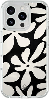 Casimoda iPhone 16 Pro Max hybride hoesje - Noir bloom Zwart