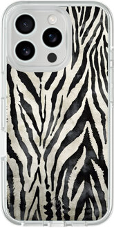 Casimoda iPhone 16 Pro Max hybride hoesje - Zebra Safari Zwart