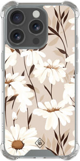 Casimoda iPhone 16 Pro Max shockproof hoesje - In bloom Bruin/beige