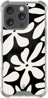 Casimoda iPhone 16 Pro Max shockproof hoesje - Noir bloom Zwart