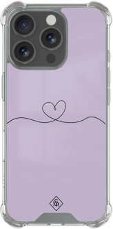 Casimoda iPhone 16 Pro shockproof hoesje - Hart lila Paars