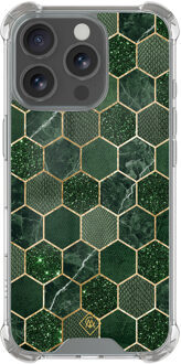 Casimoda iPhone 16 Pro shockproof hoesje - Kubus groen