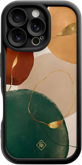 Casimoda iPhone 16 Pro zwarte case - Earthy luxe Multi