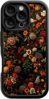 Casimoda iPhone 16 Pro zwarte case - Exotic garden Multi