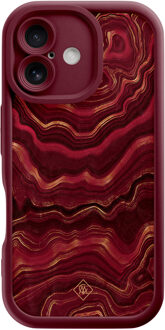 Casimoda iPhone 16 rode case - Agate rood