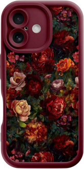 Casimoda iPhone 16 rode case - Floral garden Rood